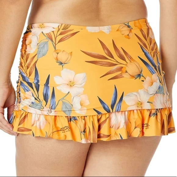 NWT La Blanca Marigold Bella Fiore Floral Print Swim Skirt - Picture 2 of 6